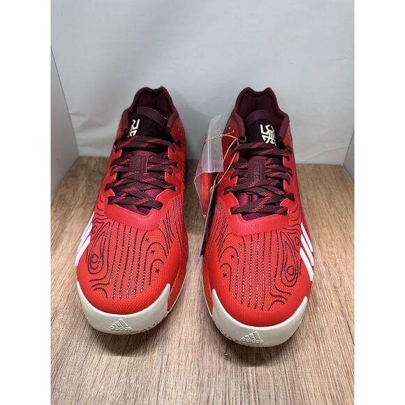 Adidas D.O.N. Issue 4 Mid Mens Basketball Shoes Red White HR0725 NEW Size 10.5 - Picture 3 of 5